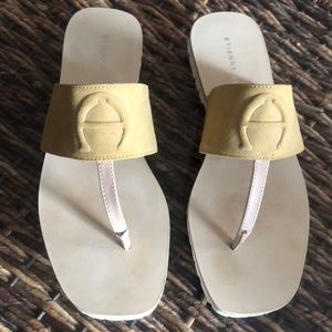 Etienne Aigner Leather Sandals Size 6.5